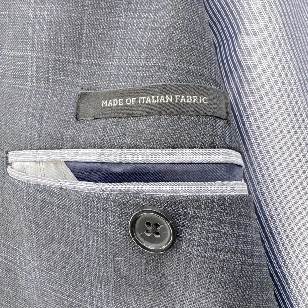 Men’s Banana Republic Tailored Fit 2 Button Side Vent Wool Sport Coat Grey 42R
